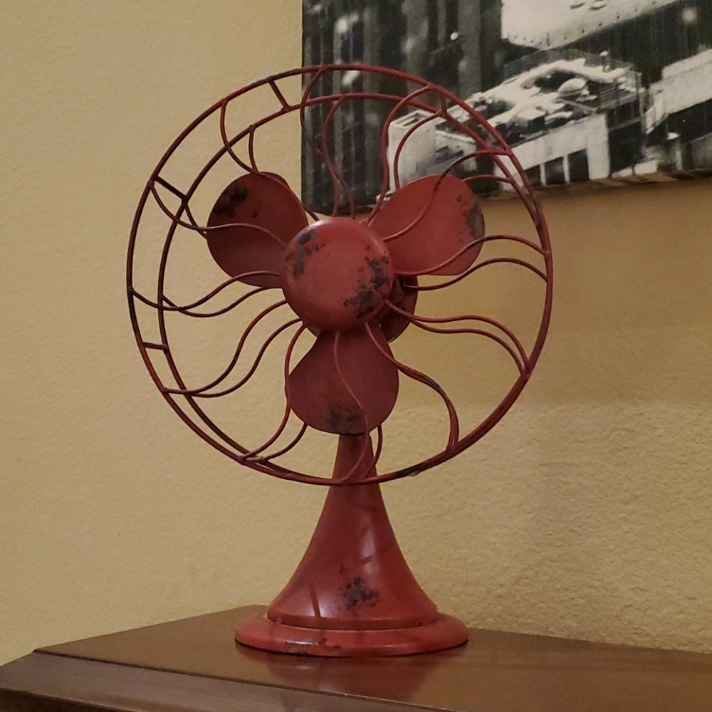Red decorative fan